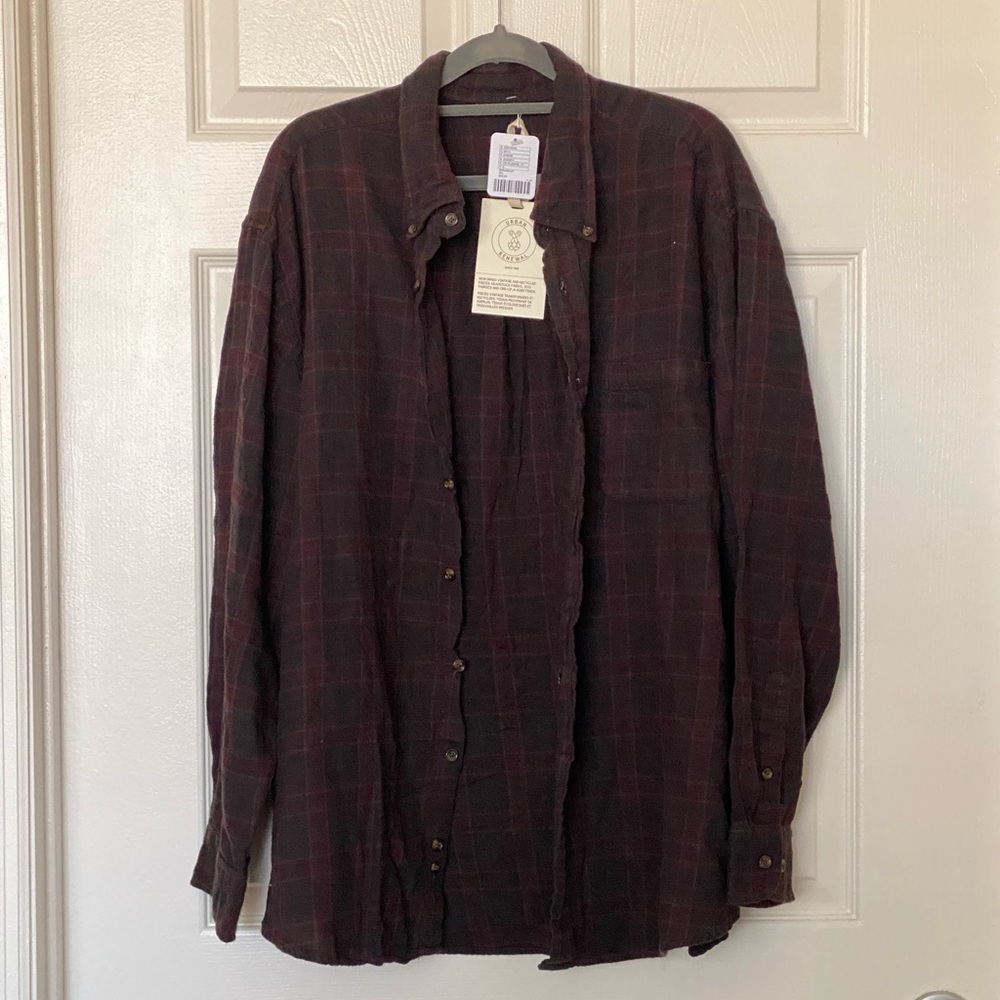 Urban Renewal Overdyed Flannel Shirt